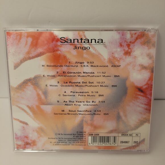 Santana Lot Of 2 CD's Acapulco Sunrise/Jingo Pre-Owned 2000 - Picture 5 of 11